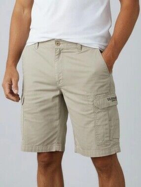 Vintage U.S. Polo Assn. White Heritage Cotton Shorts